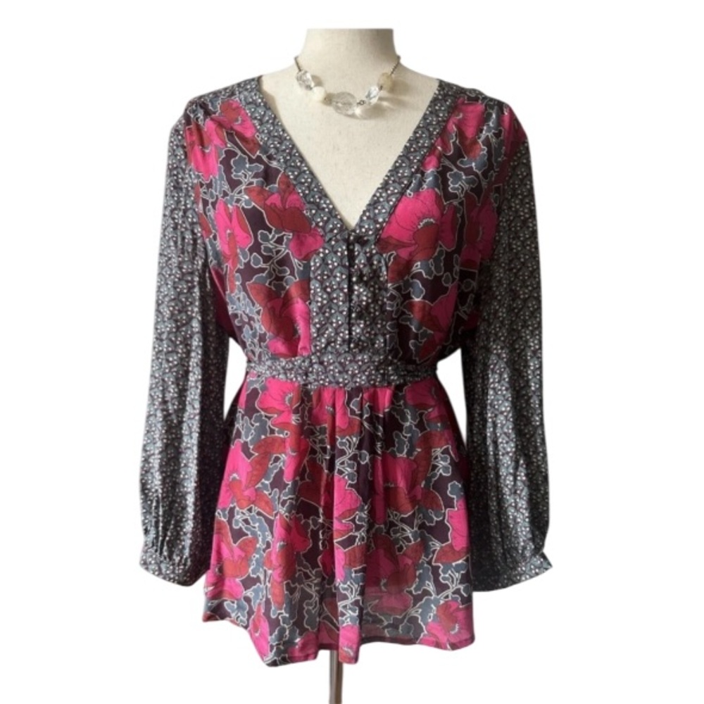 Anthropologie Edme & Esyllte Hirtella Silk Blouse Top Size 12 new